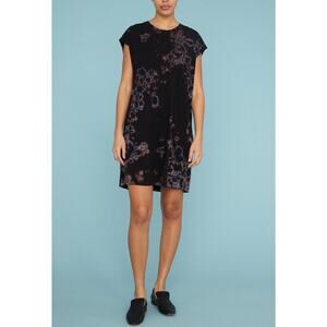 Raquel Allegra cut off‎ t-shirt dress black sky andromeda